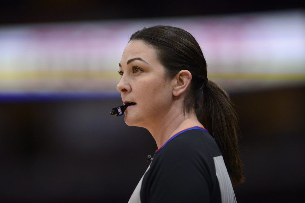 Referee Lauren Holtkamp-Sterling